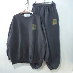 B系 HIPHOP セットアップ 総柄 ドローコード 黒 ブラック S〜M相当 