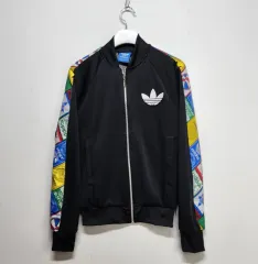 アディダス ADIDAS サイドロゴ ジャージ トレーナー トラックジャージ ジャケット ブラック S