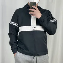 プーマ ブラック ハーフジップ Anorak（アノラック） ウィンドブレーカー M 241026のサムネイル