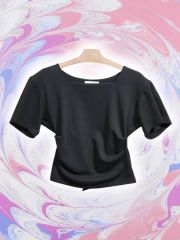 pois ポワ blouse tee ブラック 美品 - メルカリ