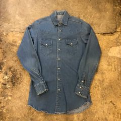 Levi's リーバイス ショートホーンインディゴデニムウエスタンシャツ