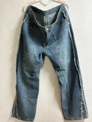 INDIGO RED デニムパンツ 36インチ ペイント加工 - メルカリ