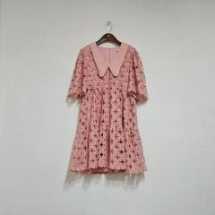 HEIHEI ワイドヨークワンピース ジャガード 赤 - メルカリ