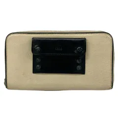 Chloe(クロエ) 長財布 アリス 3P0043-703 ベージュ×黒 ラウンドファスナー レザーのサムネイル