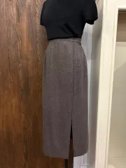 ブラウン ロング スリット スカート