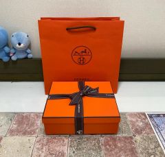 HERMES ギフト箱 ハンドタオル オレンジ - メルカリ