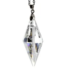 【新品】 [石輝] アイリスクォーツ 虹入りレインボー水晶 クリスタル ポイント ペンダントネックレス ペンデュラム 0