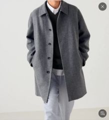 ブラックレーベル】美品✨ステンカラーコート M グレー メンズ 上品