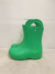 Crocs キッズ レインブーツ グリーン J2 (210)