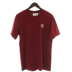 アディダスオリジナルス adidas originals Tシャツ L ボルドー 半袖 クルーネック ロゴ刺繍 スニーカー柄 /GG