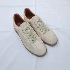 美品◇ジャーマントレーナー スエードスニーカー グレージュ 43 27.5 