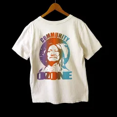 オゾンコミュニティ OZONE COMMUNITY Tシャツ レインボー ロゴ コットン クルーネック 半袖 M ライトグレー マルチカラーのサムネイル