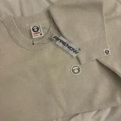(新品) A BATHING APE アベイシングエイプ ムーンフェイス ロゴ ニットのサムネイル