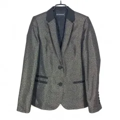 ZADIG&VOLTAIRE ザディグ・エ・ヴォルテール レディース 秋冬 ラメ デラックスジャケット GOLD ブラック 36 (HU34831)のサムネイル