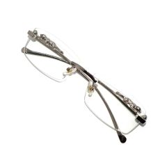 新品未使用ランクAAA/ハイクオリティ/眼鏡/リムレスメガネ/クロム 