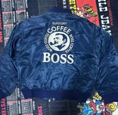サントリーBOSSボスジャンMA-1 リバーシブル ボア フライトジャケット
