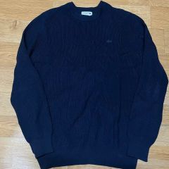 ラコステ/カシミアブレンドソリッドニットセーター ダークネイビー 