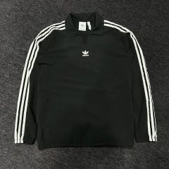 adidas ハーフジップ　スウェット　刺繍ロゴ　常田大希　黒　 Mサイズ adidas ハーフジップ スウェット 刺繍ロゴ 常田大希 黒 Mサイズ - メルカリ
