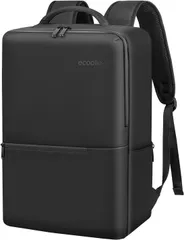 [ecoofee] ビジネスリュック メンズ 防水 15.6インチ PCリュック 止水ファスナー 軽量 リックサックメンズ 大容量 A4収納可 通勤 バックパック 薄型 高校生 通学 出張 旅行 黒のサムネイル