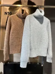 js NEW YORK スター セール (当日発送) 完売 ぼかし ニット タートルネック (2 カラー)