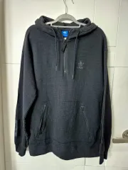 アディダス ワッフルニット アノラック フーディー Tシャツ ブラック サイズ 95