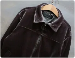 STYLENANDA レタリング ツアーベルベット ジップアップ ジャケット (レディース F)のサムネイル