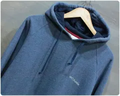 Columbia コロンビア ロゴ フリース 起毛 フード Tシャツ (メンズL)