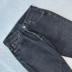 90s LEVI'S リーバイス 501 ブラックデニム 5ボタン デニム パンツ (29)