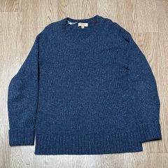 MOORER クルーネック ニット セーター ブルー カシミア サイズ 52 