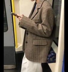 AMERI VINTAGE CHECK ECO WOOL BIG JACKET - メルカリ