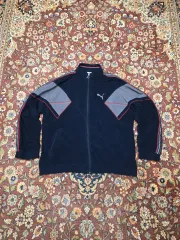 90s XXL Vintage プーマ ベロア サイドライン トレーナー ジャケットのサムネイル