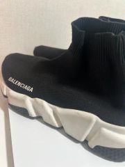 HERMES エルメス ファン Hニット ソックス スニーカー ブラック 36