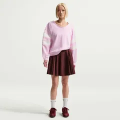 サイズXL、NIKE(ナイキ) ナイキ ウィメンズ NSW クラブ フリース VNECK L/S クルー スポーツスタイル ウェア スウェットシャツ IQ0085