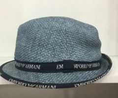 dt583○M○ジョルジオアルマーニ○都会派ロゴ柄○ニットハット○メンズ 