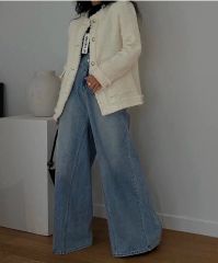 aluna アルナ Tack denim pants サイズM 長屋なぎさ - メルカリ