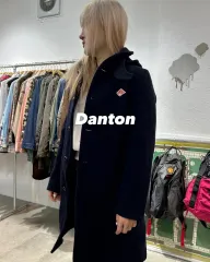 ダントン ウール ネイビー ロング コートのサムネイル