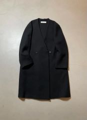 ノノット NONNOTTE ウール ギャバジン ノーカラー ジャケット サイズ4