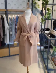 OLIVE des OLIVE ビッグポケット ルーズフィット ベルト付き コート 01 (85) サイズ