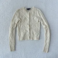 Polo Ralph Lauren ポロラルフローレン ラウンドケーブルカーディガン (M)