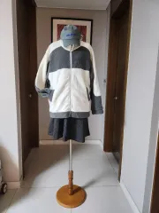 新品) グレーバイカラーボア アウターのサムネイル