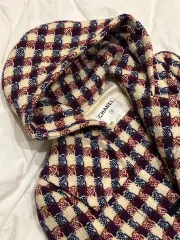 CHANEL (正規品) シャネル ウール CHECK パータン ツイード ダッフル コートのサムネイル