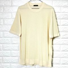 美品 ドルモア リネン ニット カットソー サイズ46 M ベージュ 