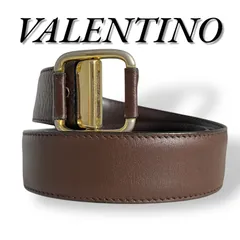 極美品　VALENTINO　434　メンズベルト　レザー　ブラウン　シンプルのサムネイル