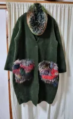 ファー装飾カーディガンコート*カーディガンコート