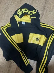 ヴィンテージ adidas クロップド フードジップアップ