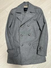 Nigel Cabourn] レザー切替 ウールピーコート 46 牛革 - メルカリ