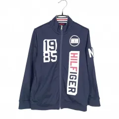 トミーヒルフィガー ジュニア 裏起毛 ジャージ ネイビーL (12-14) (HU35009)