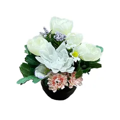 造花 はなこ 【 お供え 造花 】 仏壇用 仏花 仏壇 仏壇花 花瓶付き Ver.sp (345w)