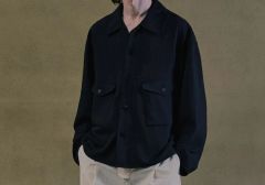 値下げ〇 Acne Studios ダークネイビー 長袖シャツ シャツジャケット
