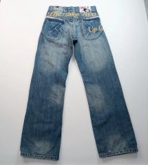 Ed Hardy ストレートデニム パッチ ダメージ加工 y2k - メルカリ